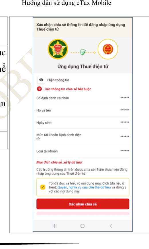 X&aacute;c nhận chia sẻ th&ocirc;ng tin
