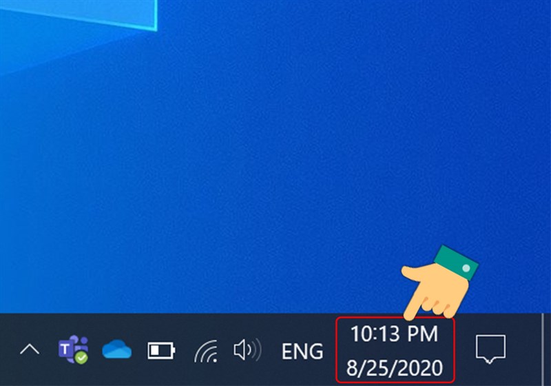 Nhấp chuột phải v&agrave;o đồng hồ tr&ecirc;n Taskbar