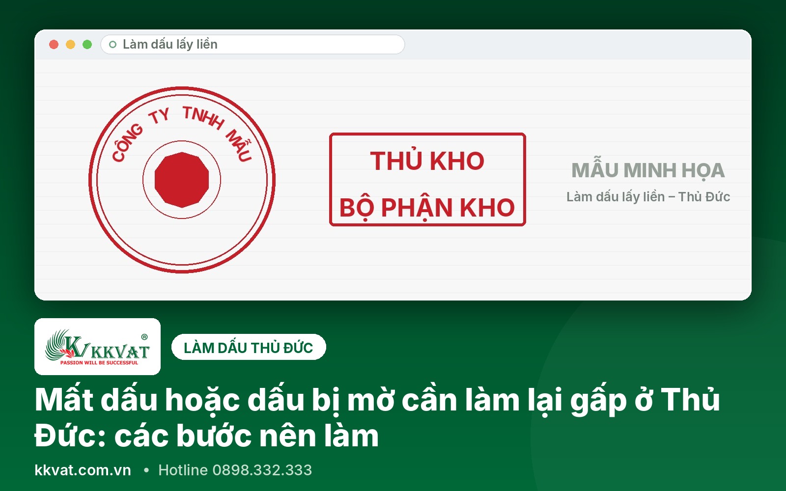 Mẫu dấu minh họa: Mất dấu hoặc dấu bị mờ cần l&agrave;m lại gấp ở Thủ Đức: c&aacute;c bước n&ecirc;n l&agrave;m